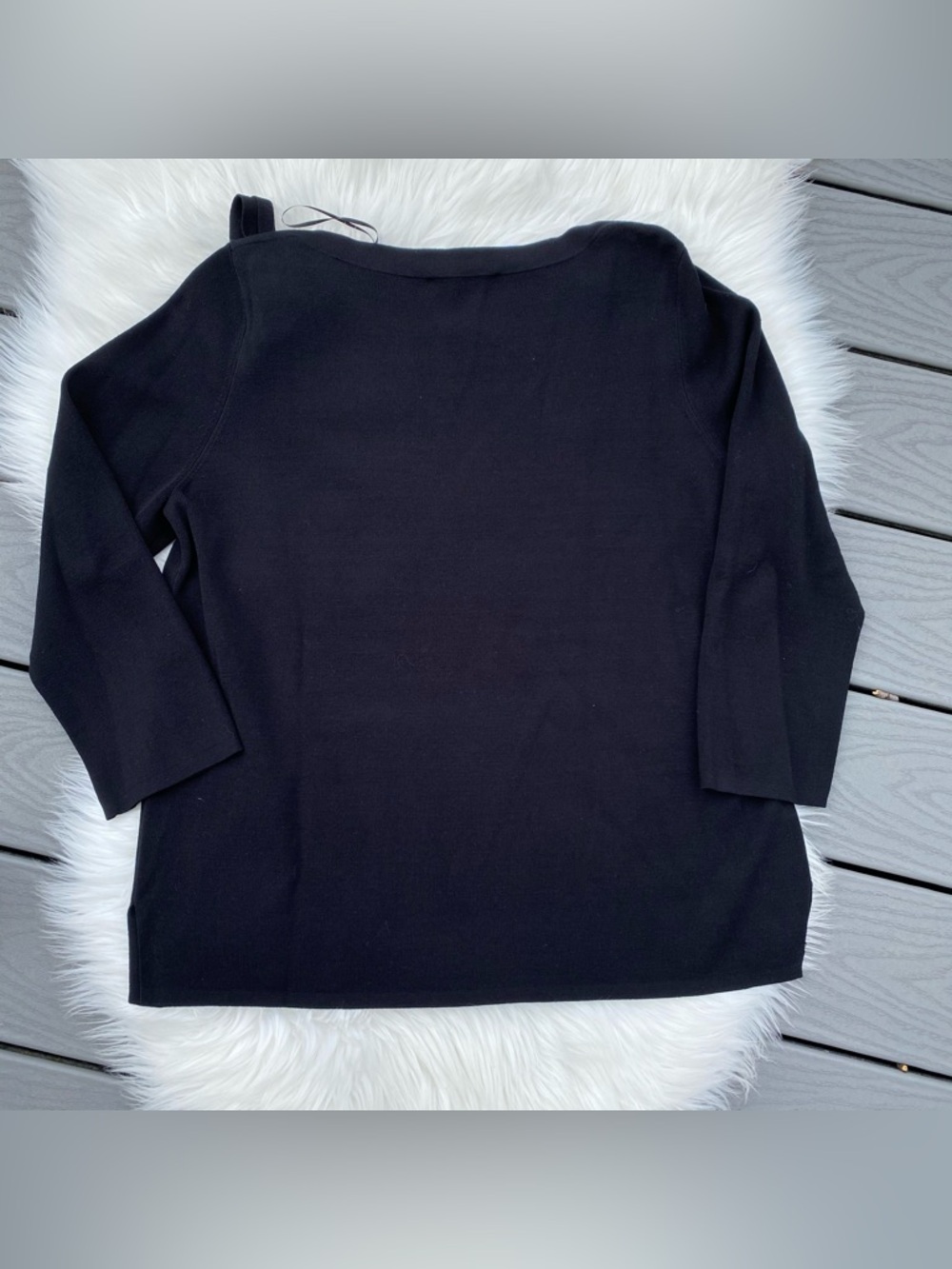 Ann Taylor Black Bow Shoulder Sweater - Picture 7 of 7